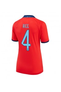 England Declan Rice #4 Fotballdrakt Borte Klær Dame VM 2022 Korte ermer